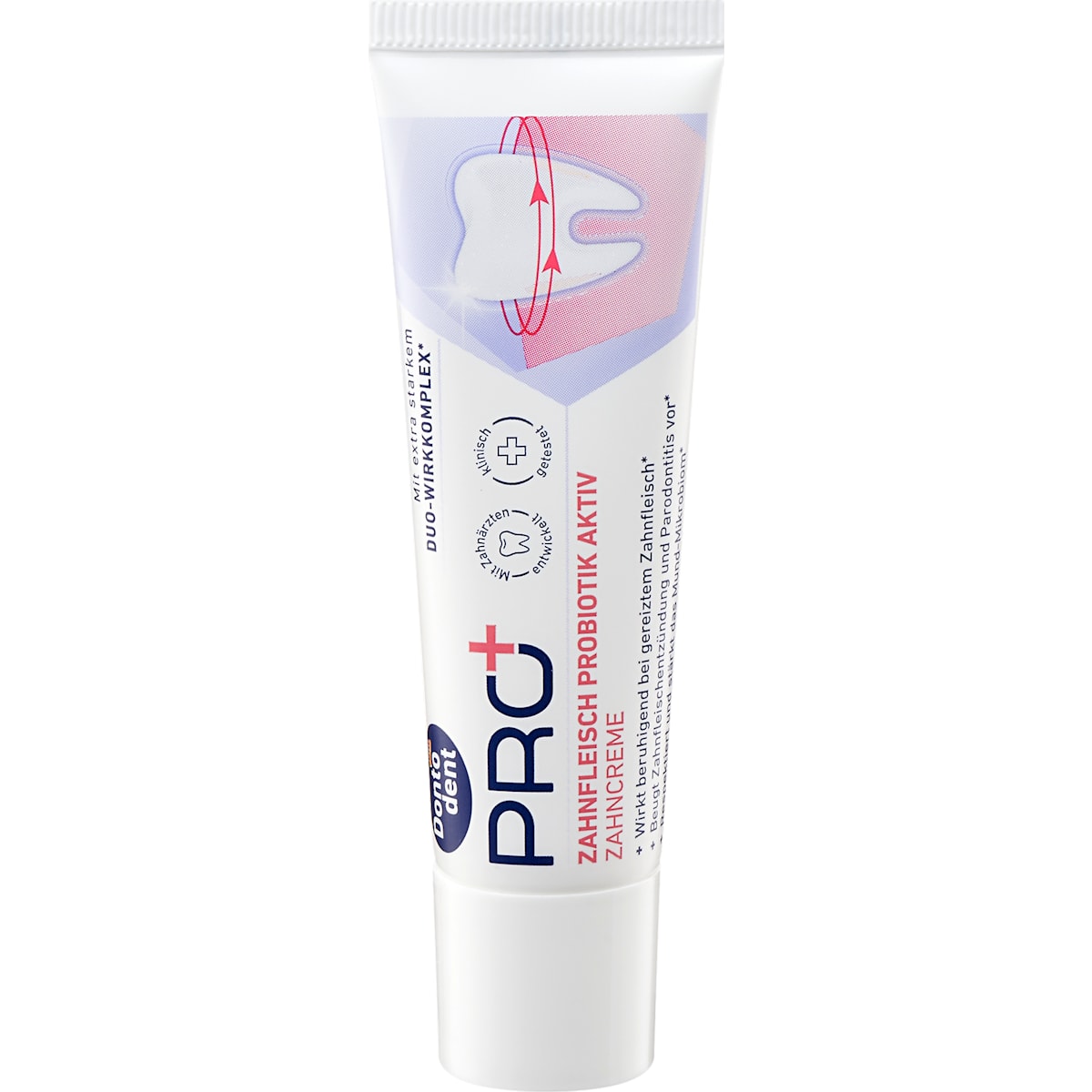 Dontodent PRO+ Tandpasta PRO+ Zahnfleisch Probiotik Aktiv, Reisformaat, 20 ml