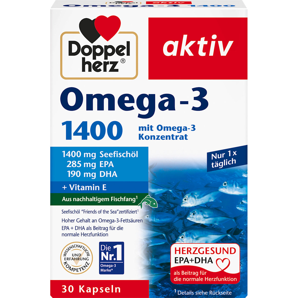 Doppelherz Omega-3 1400 Capsules 30 St, 59,2 g