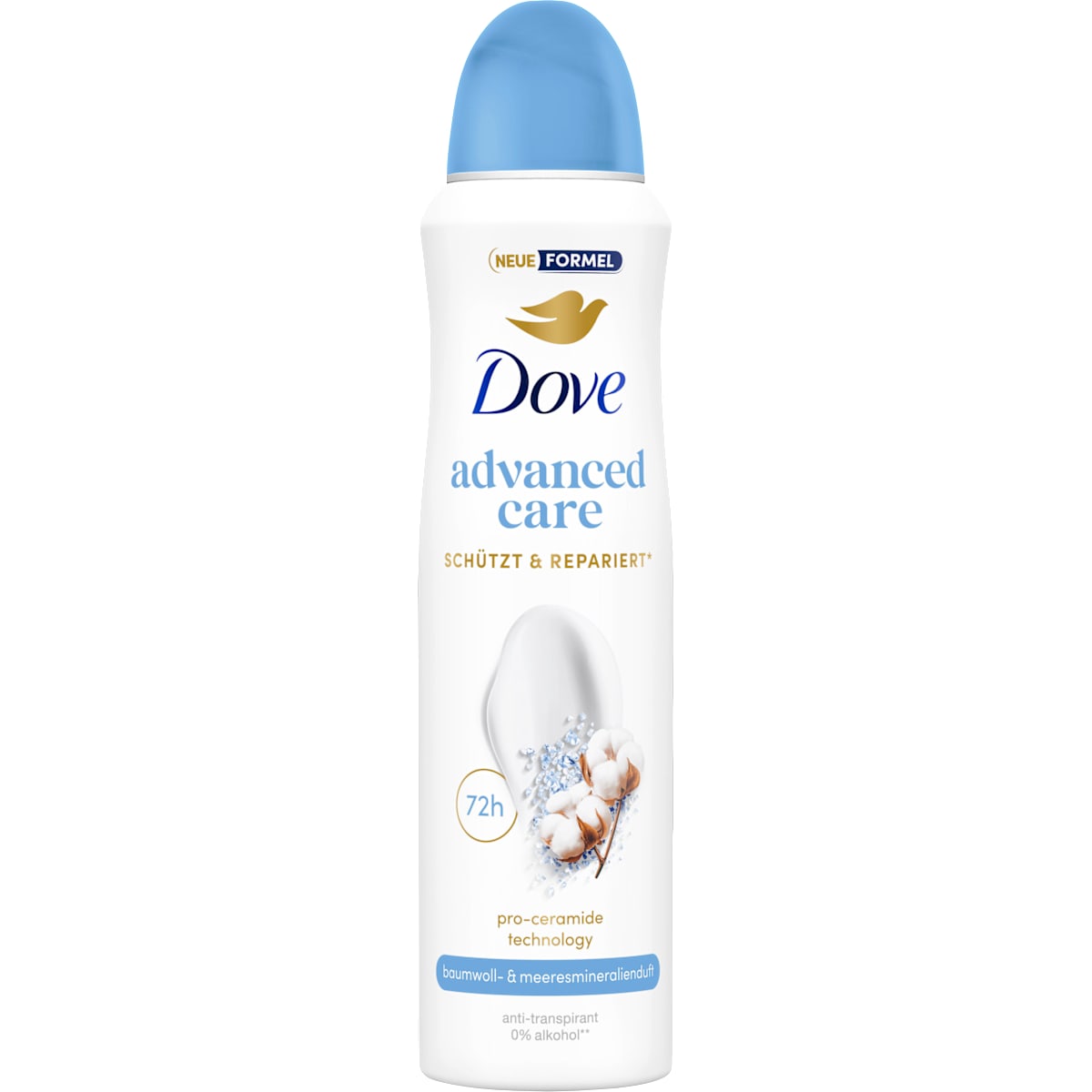 Dove Antitranspirant Deospray Baumwoll- & Meeresmineralienduft, 150 ml