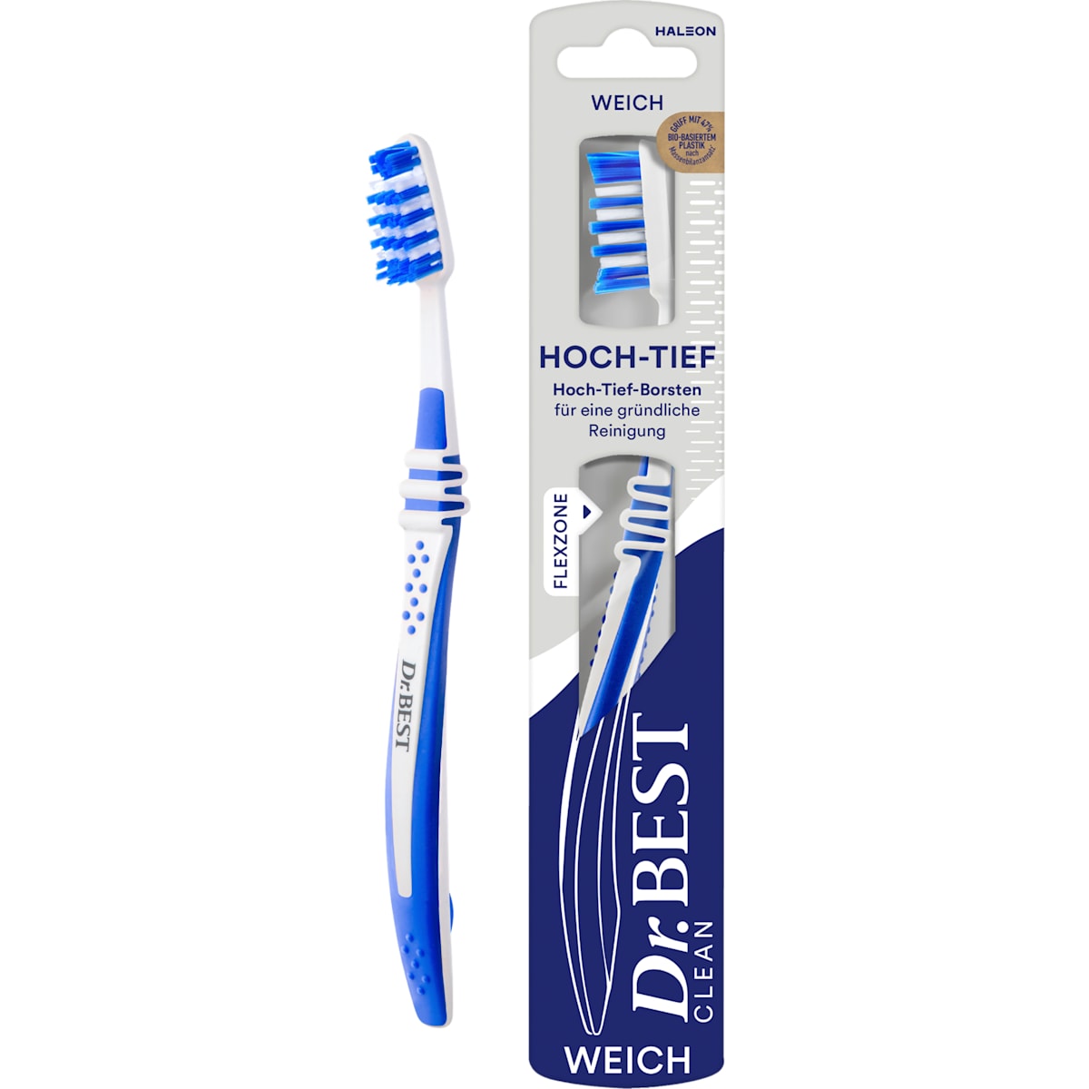 Dr. BEST Tandenborstel Clean Hoch-Tief weich, 1 St