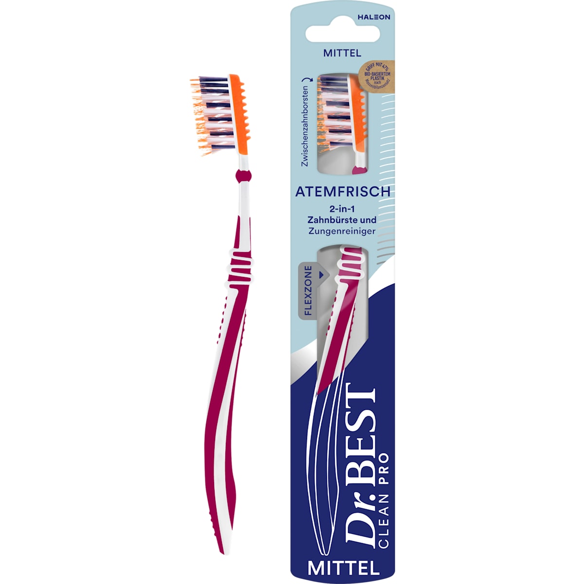 Dr. BEST Tandenborstel Clean Pro Atemfrisch mittel, 1 St