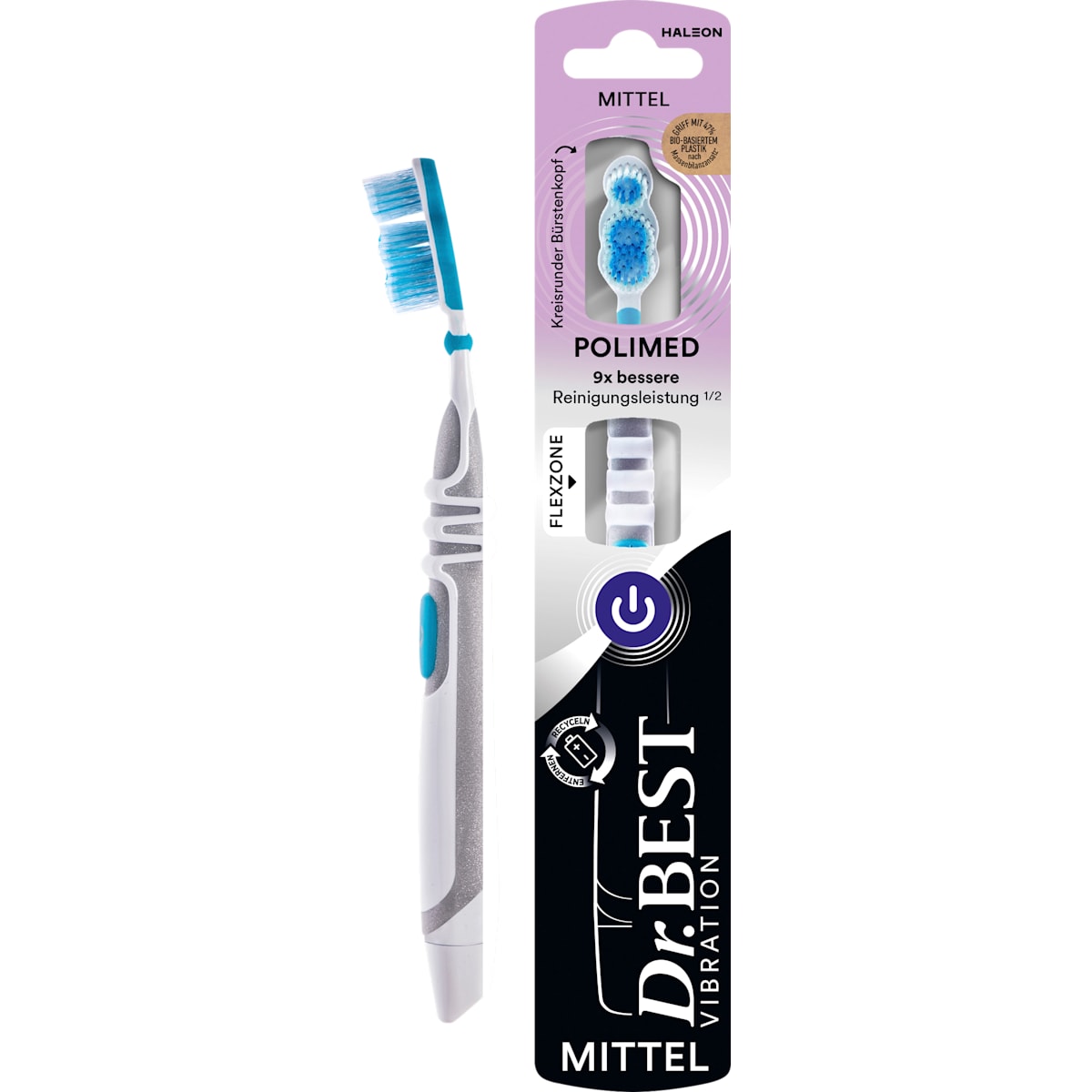Dr. BEST Tandenborstel met Batterie Polimed mittel, 1 St