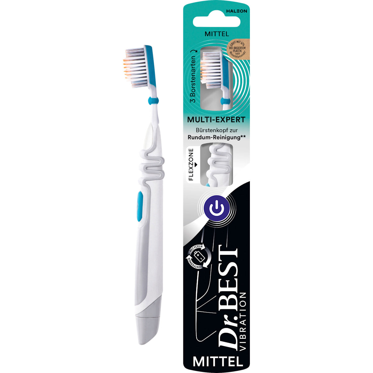 Dr. BEST Tandenborstel met Batterie Vibration Multi Expert mittel, 1 St