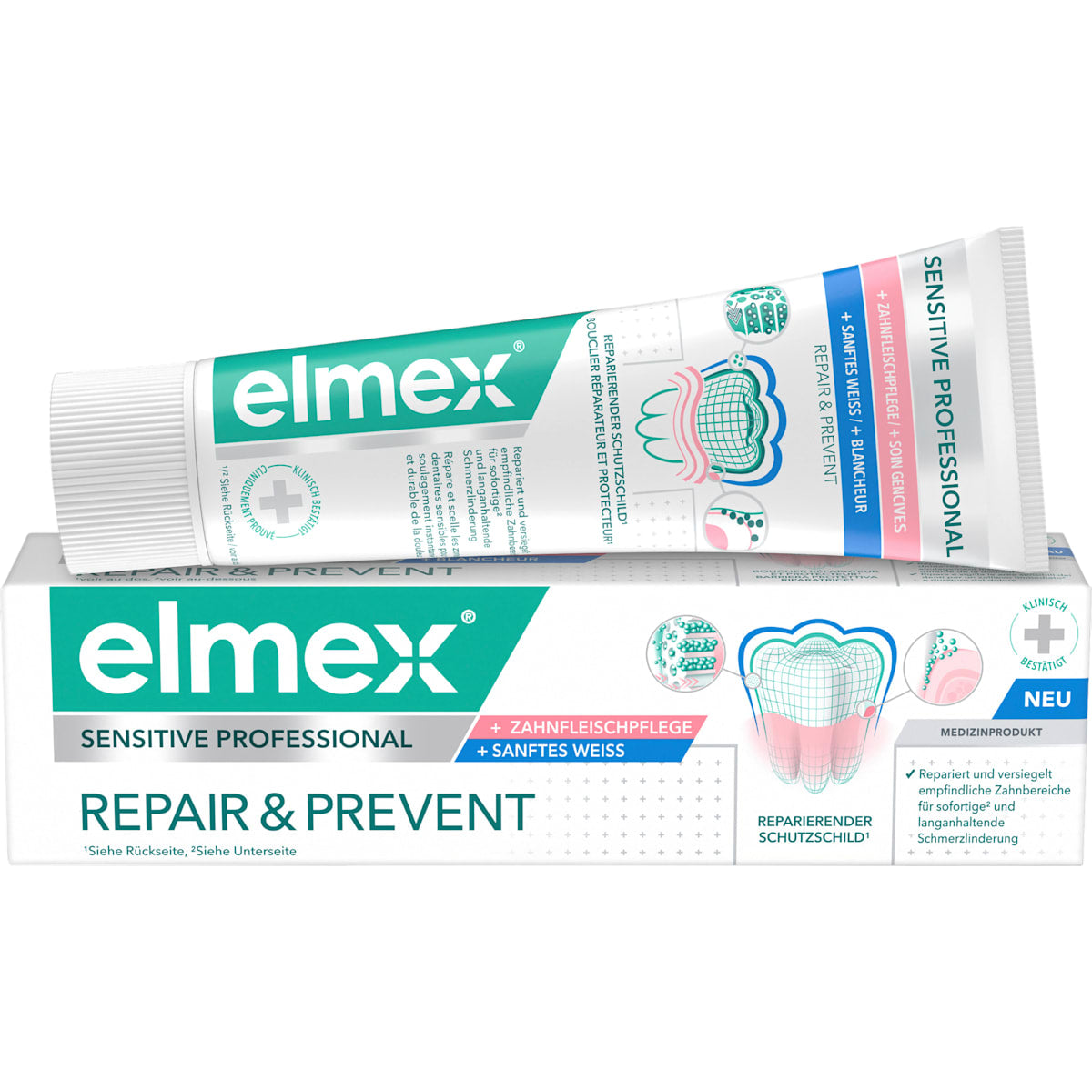 elmex Tandpasta Sensitive Professional Repair & Prevent Sanftes Weiss, 75 ml