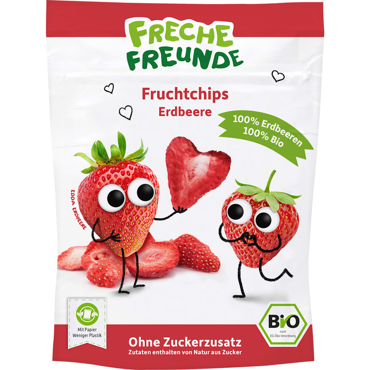 Freche Freunde Kindersnack Fruchtchips Aardbei, vanaf 3 jaar, 12 g