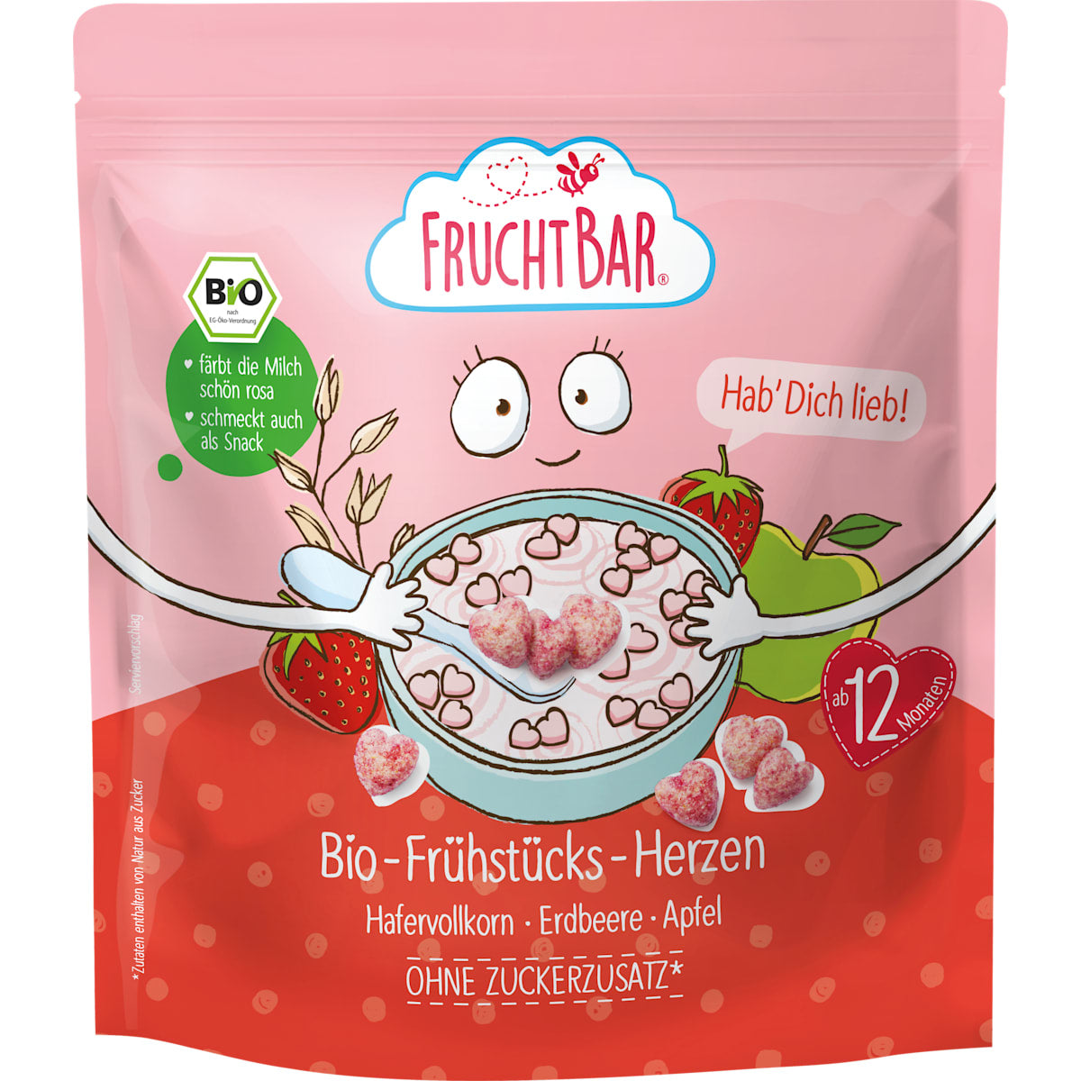 FruchtBar Kindermuesli Ontbijt-hartjes vanaf 12 maanden, 125 g