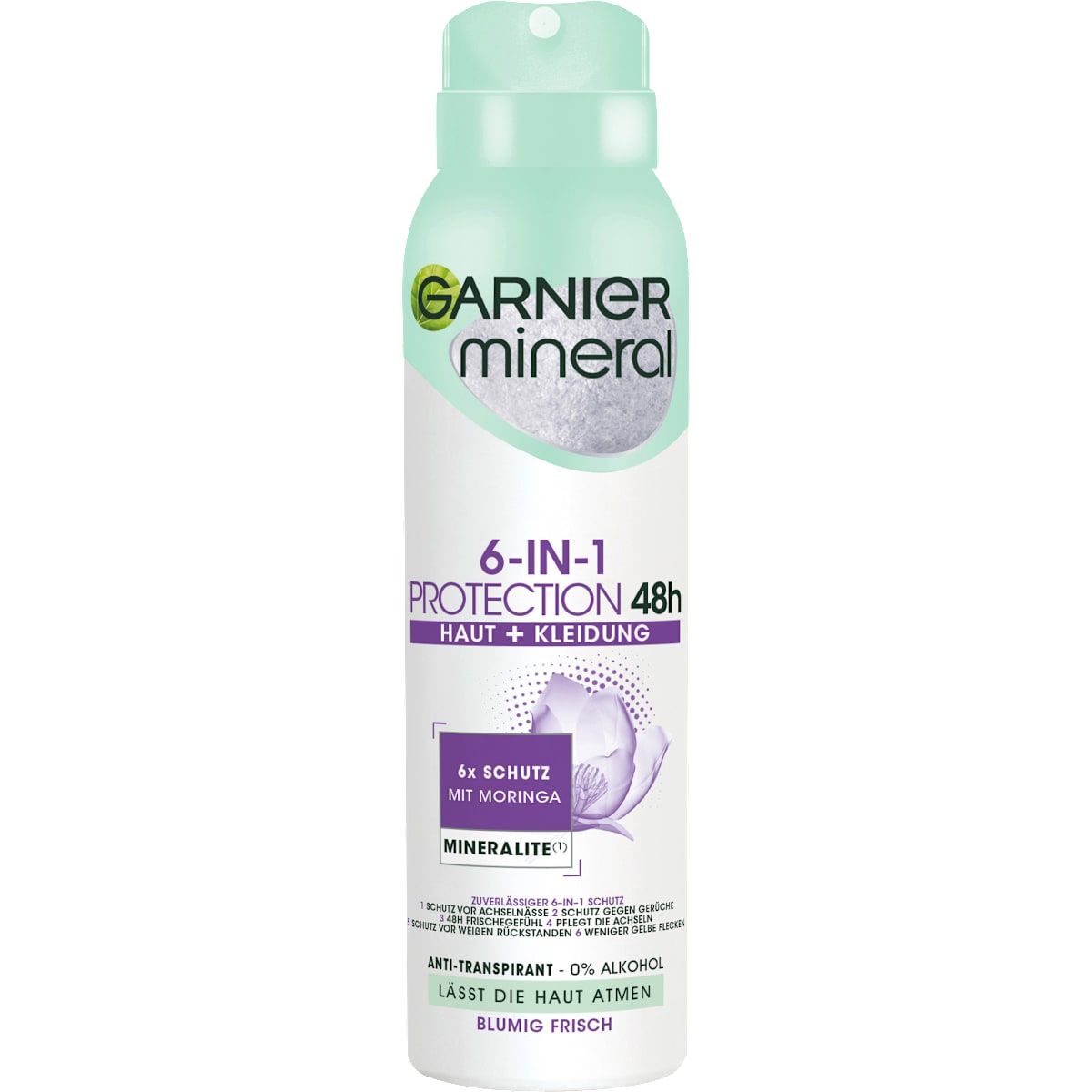 GARNIER mineral Antitranspirant Deospray 6 in 1 Protection, 150 ml