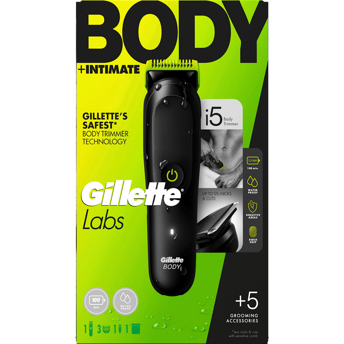 Gillette Elektrische Scheermes, Labs Body & Intimate, 1 St