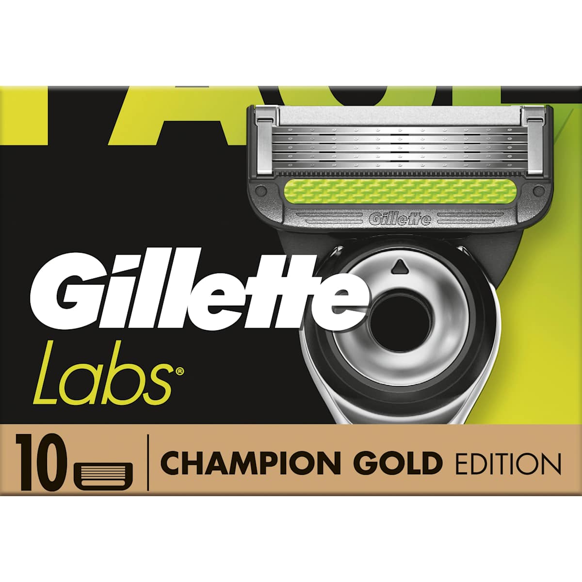 Gillette Scheermesjes, Labs Face Gold, 10 St