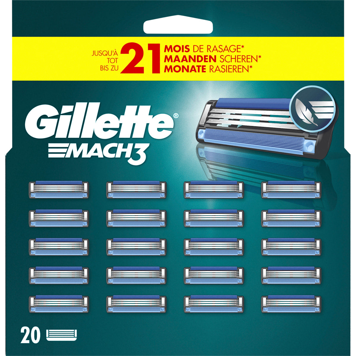 Gillette Scheermesjes, Mach3, 20 St