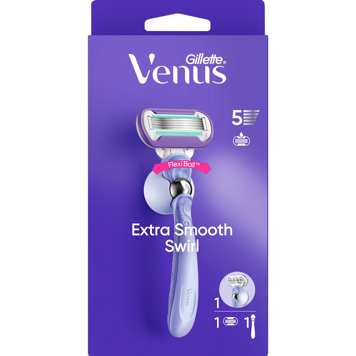 Gillette Venus Scheermes, Extra Smooth Swirl, 1 St