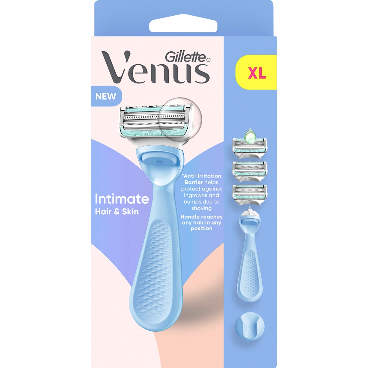 Gillette Venus Scheermes, Intimate Hair & Skin Voordeelpak, 1 St