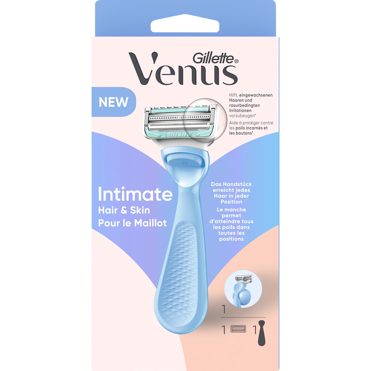 Gillette Venus Scheermes, Intimate Hair & Skin, 1 St