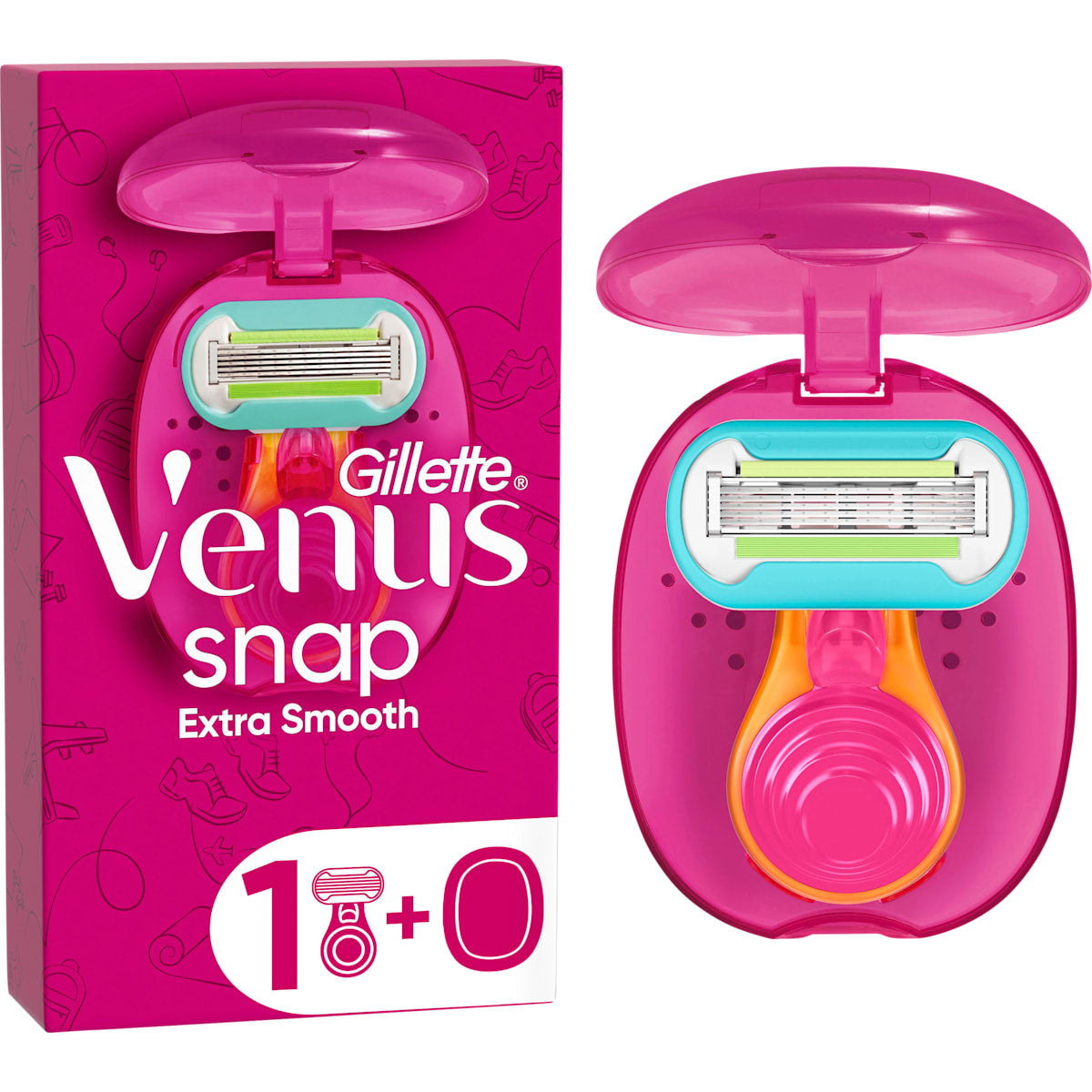 Gillette Venus Scheermes, Snap Extra Smooth, Reisformaat, 1 St