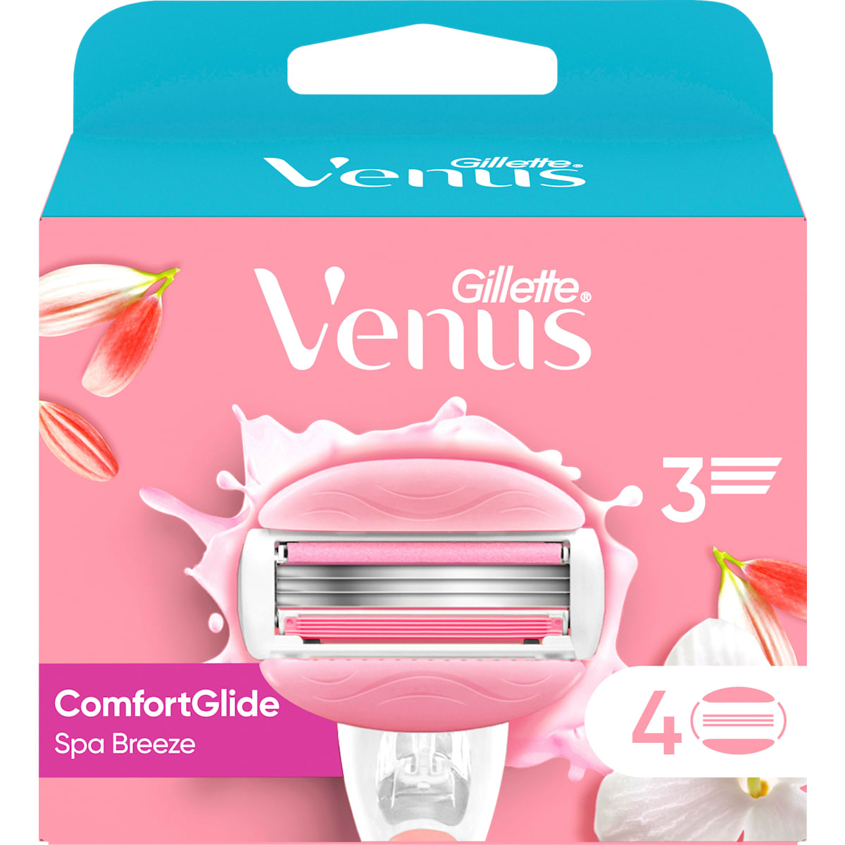 Gillette Venus Scheermesjes, Comfortglide Spa Breeze, 4 St