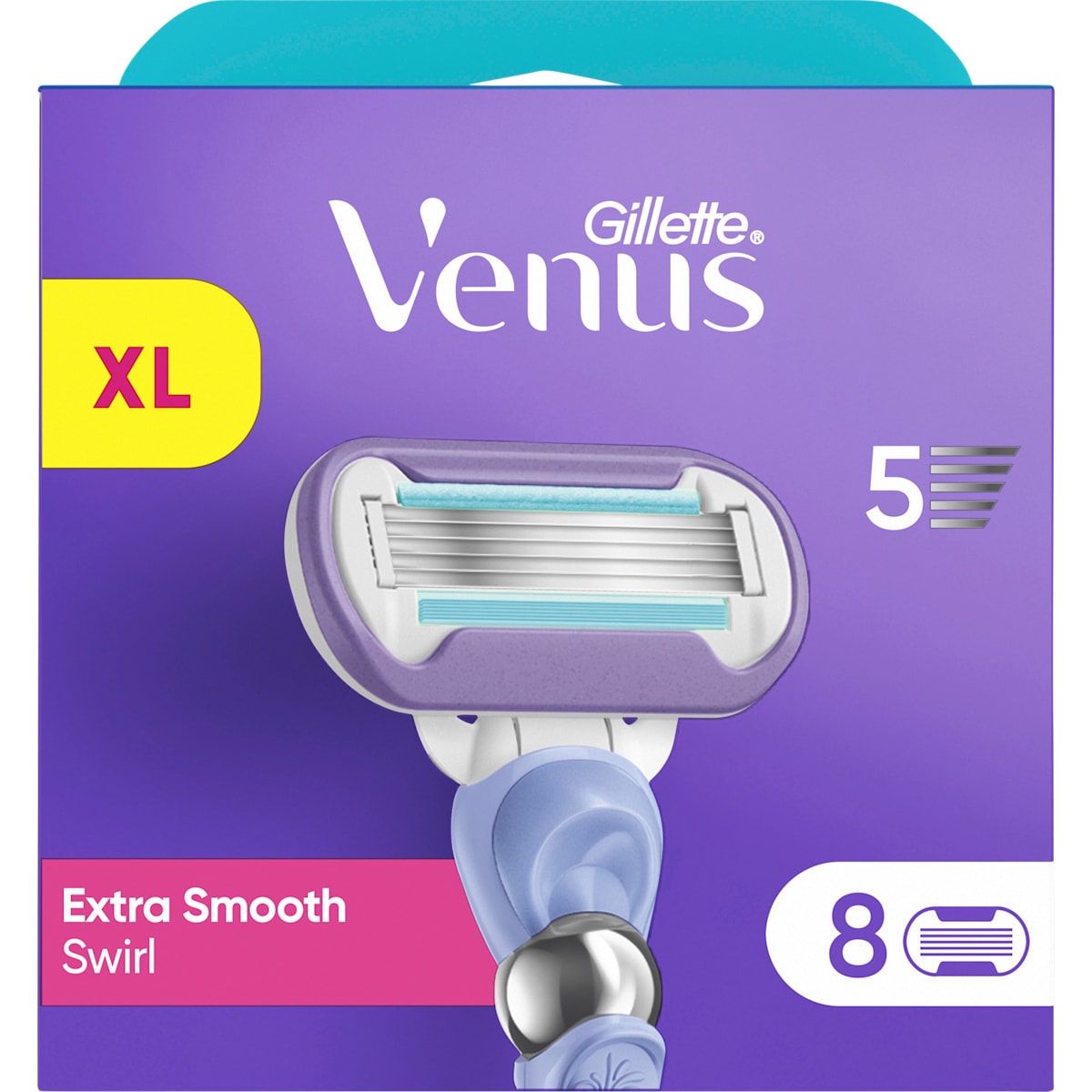 Gillette Venus Scheermesjes, Extra Smooth Swirl, 8 St