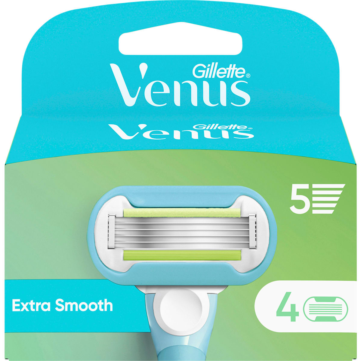 Gillette Venus Scheermesjes, Extra Smooth, 4 St