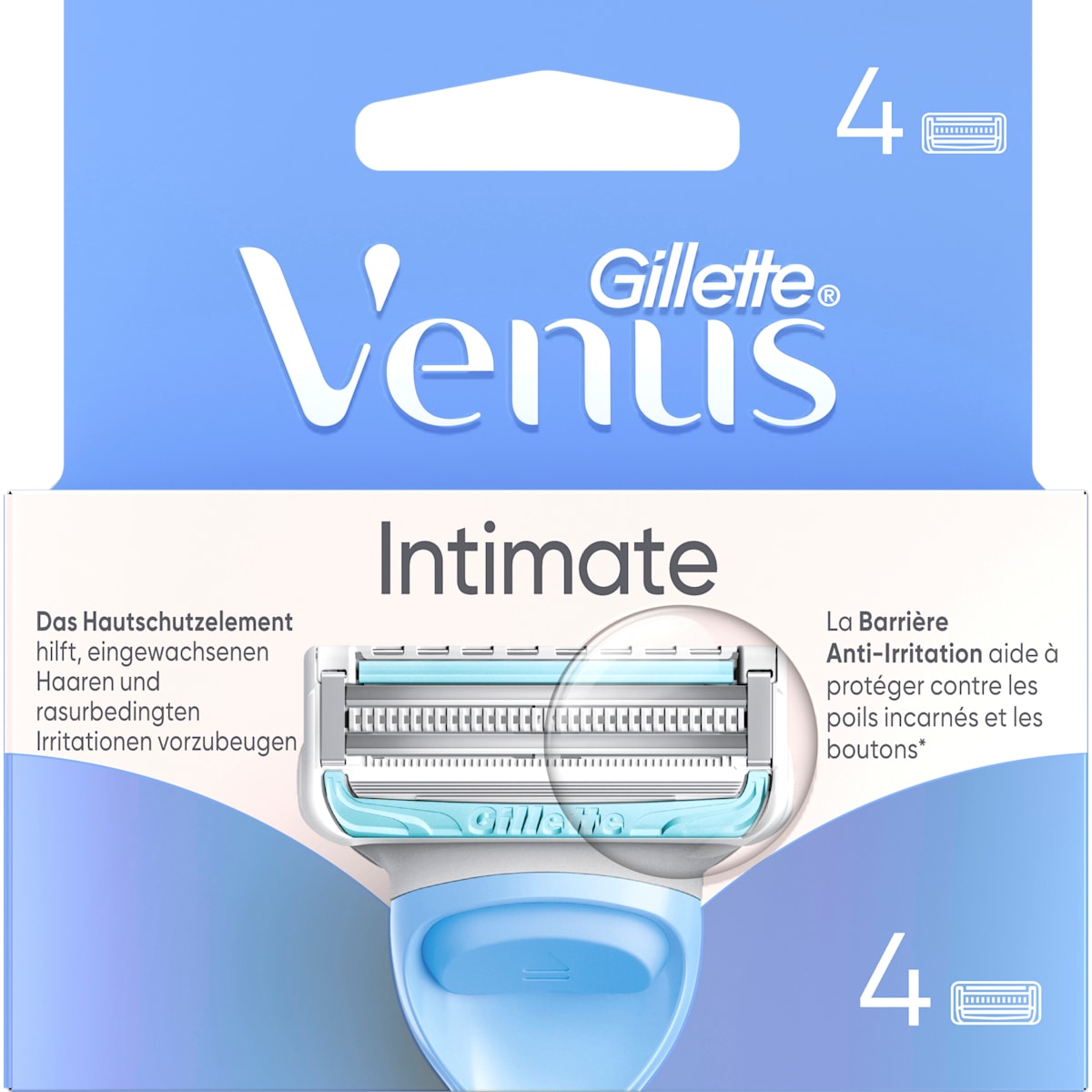 Gillette Venus Scheermesjes, Intimate, 4 St