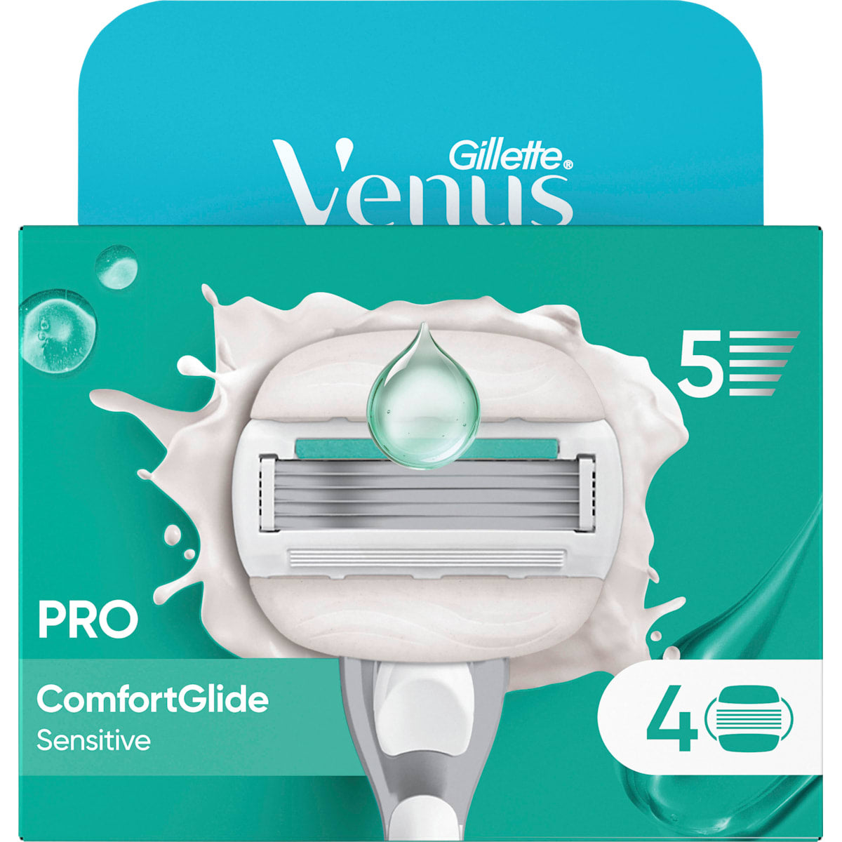 Gillette Venus Scheermesjes, Pro Comfortglide Sensitive, 4 St