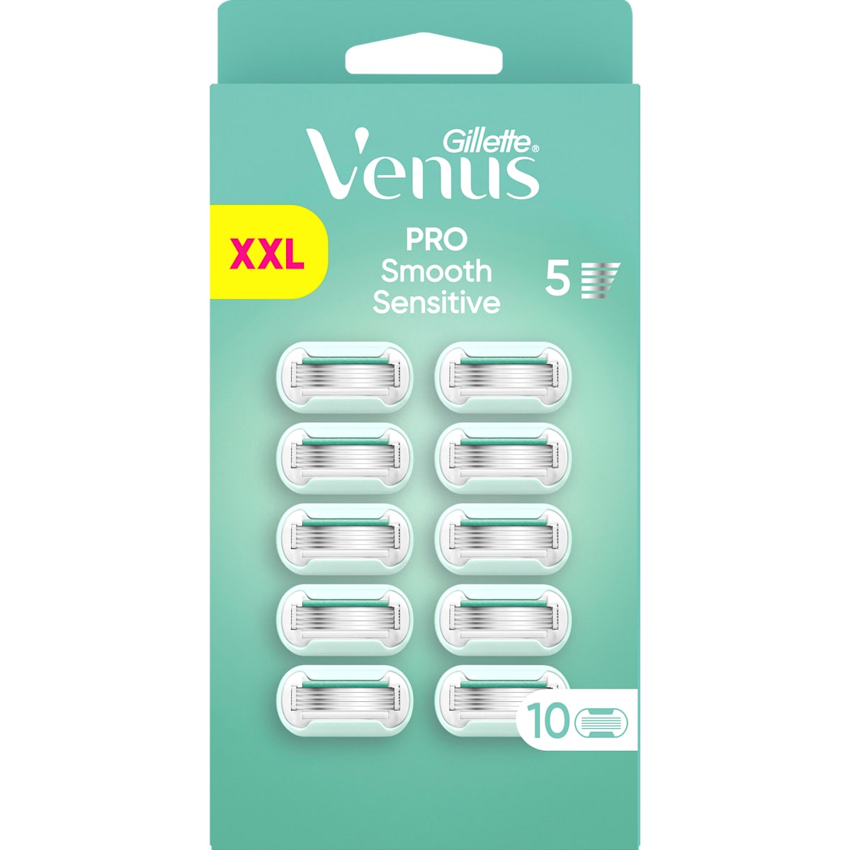 Gillette Venus Scheermesjes, Pro Smooth Sensitive, 10 St