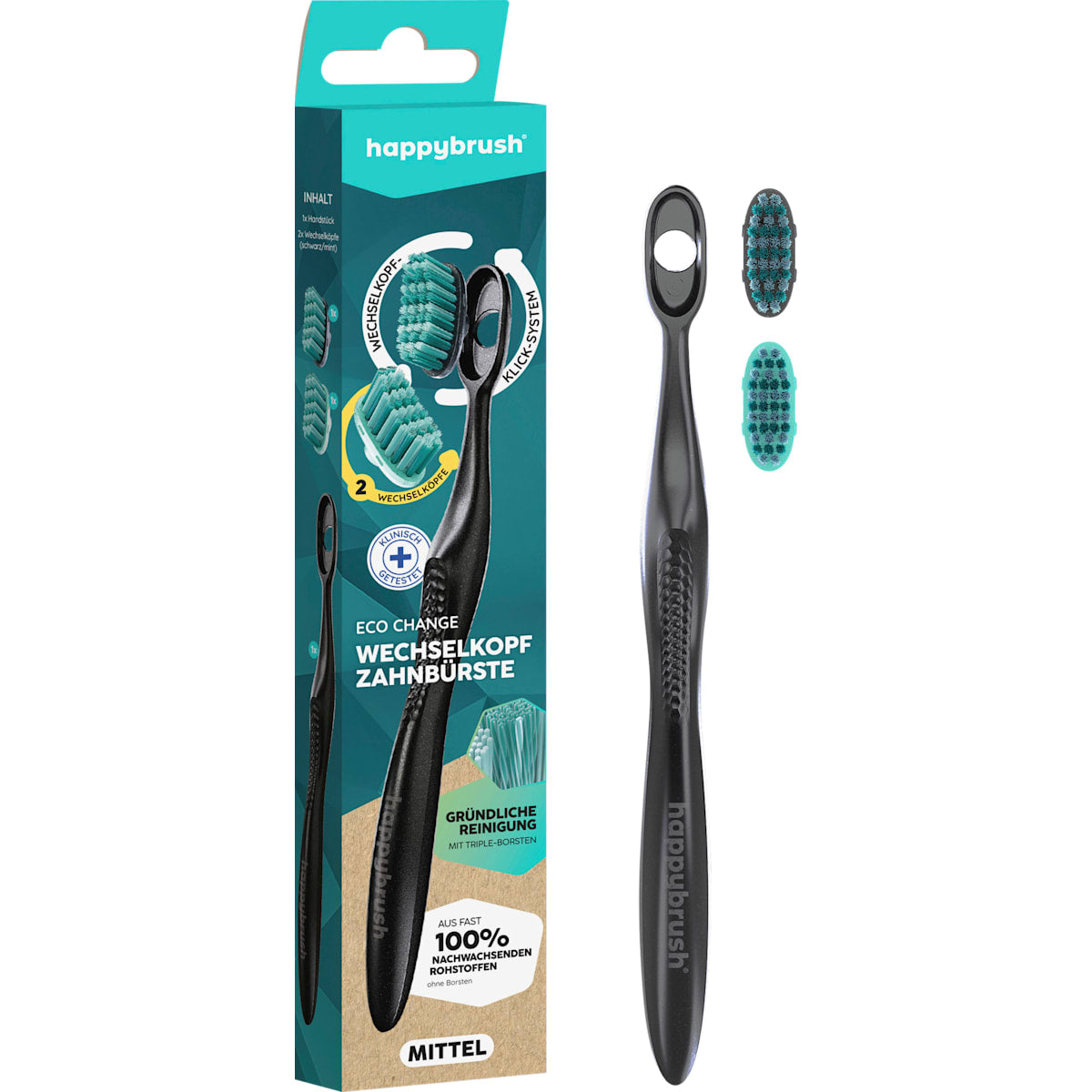 happybrush Tandenborstel Change Starter Set, mittel, 1 St