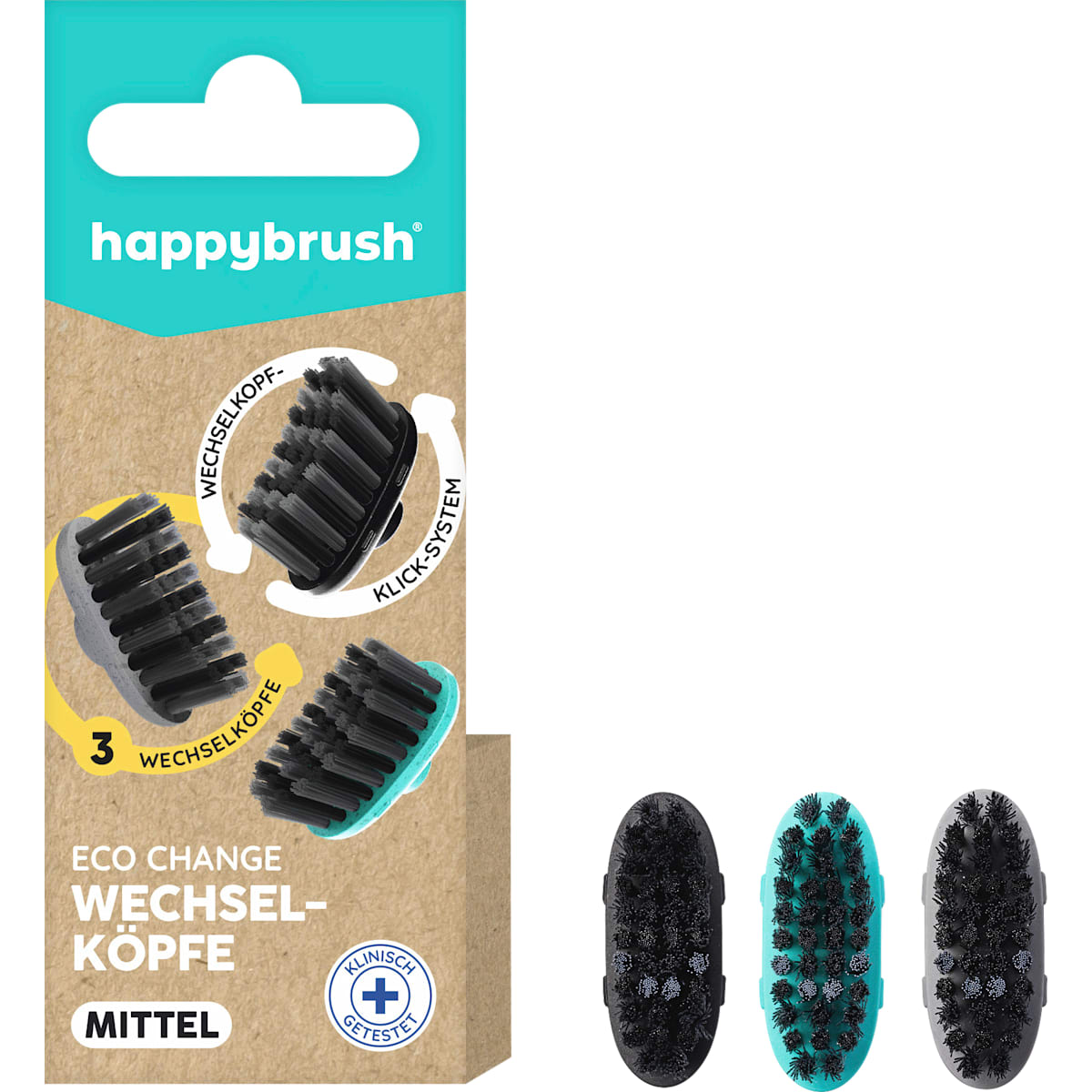 happybrush Tandenborstel EcoChange Refills, 3 St