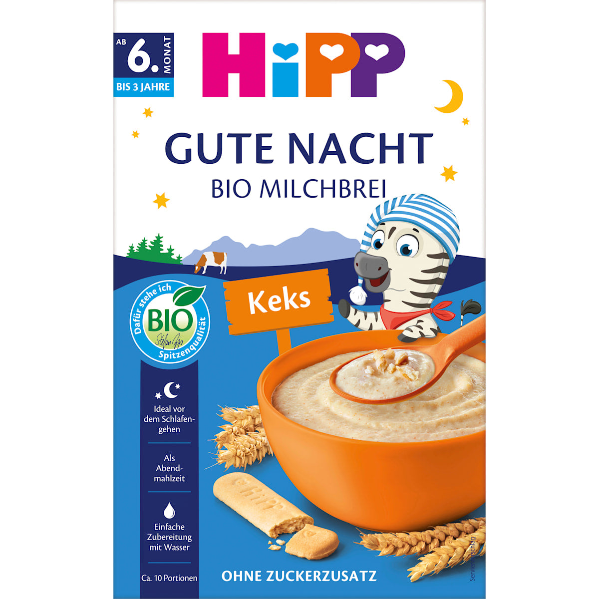 HiPP Avondpap Melk Goede Nacht Kinderkoekje vanaf 6 maanden, 475 g