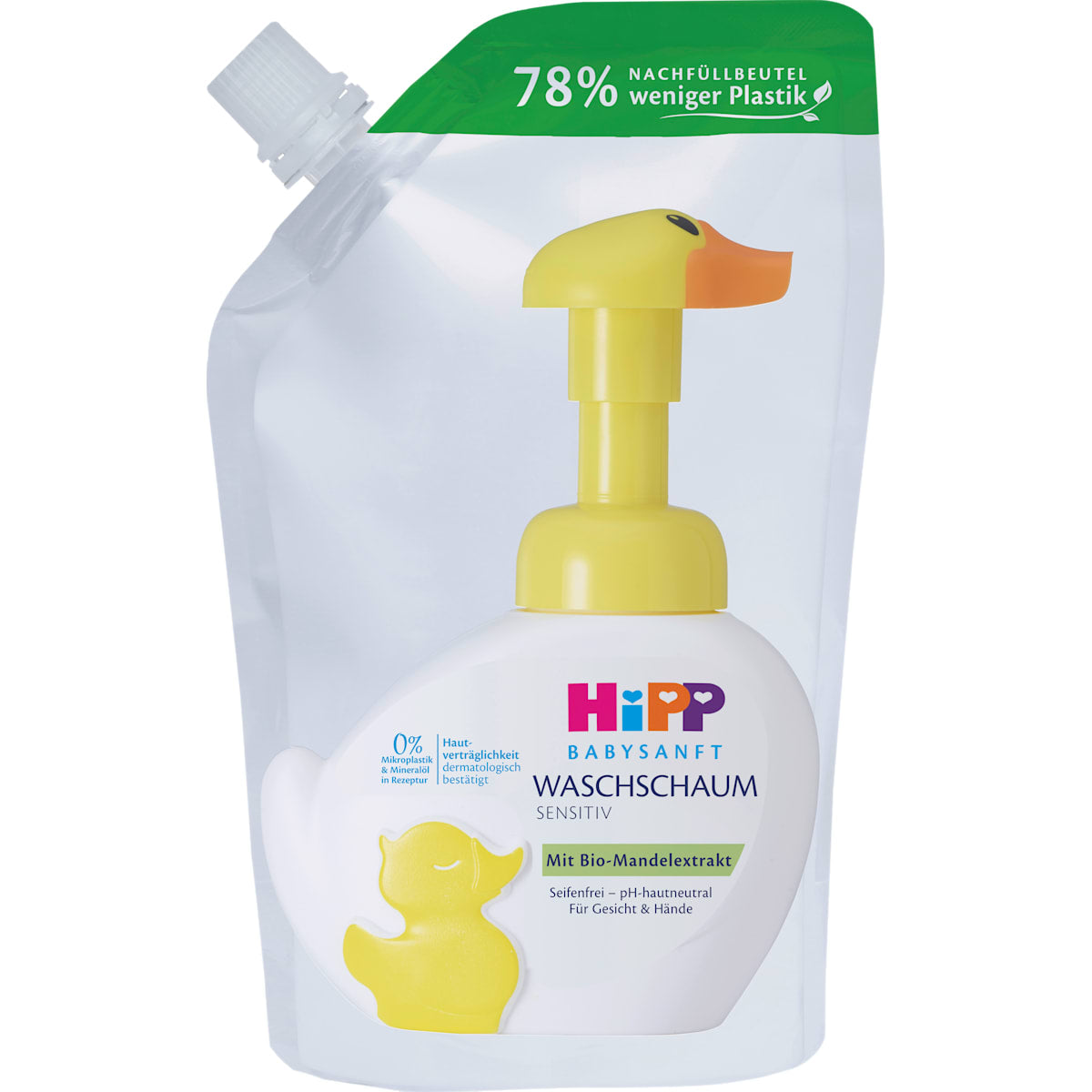 HiPP Babysanft Baby Waschschaum sensitief, Navulverpakking, 250 ml