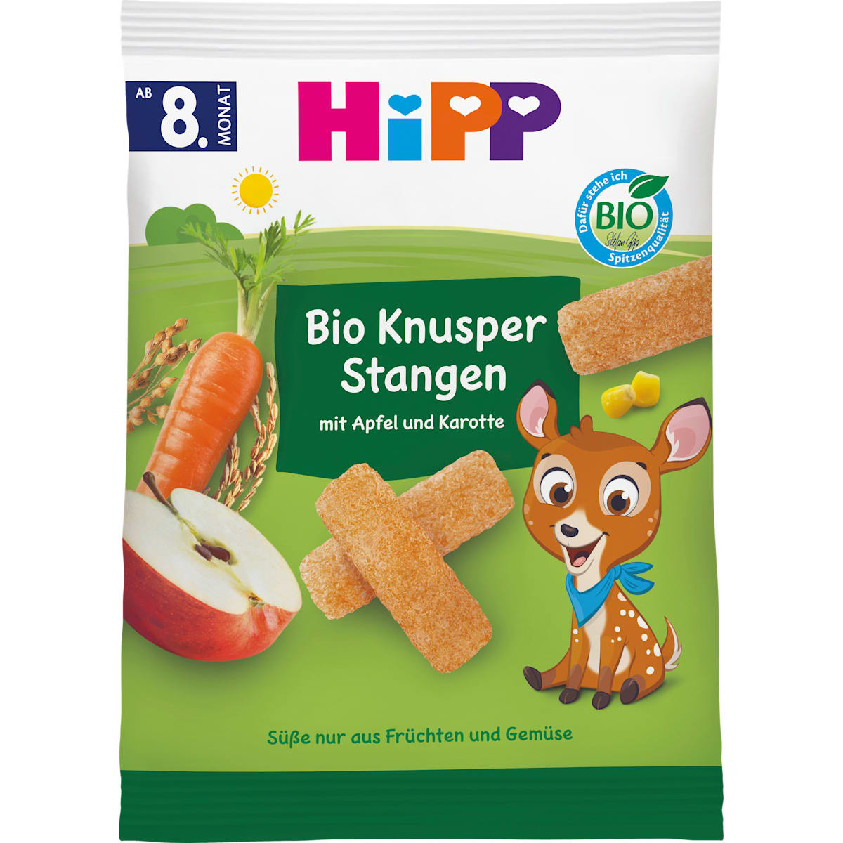 HiPP Babysnack Knusperstangen met Appel & Wortel vanaf 8 maanden, 30 g