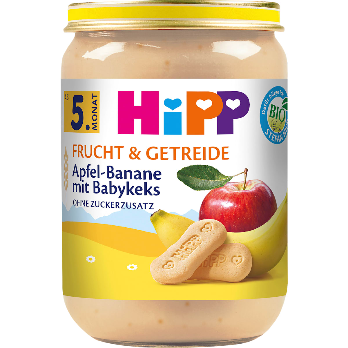 HiPP Fruit & Granen Appel-Banaan met Babykoekje vanaf 5 maanden, 190 g