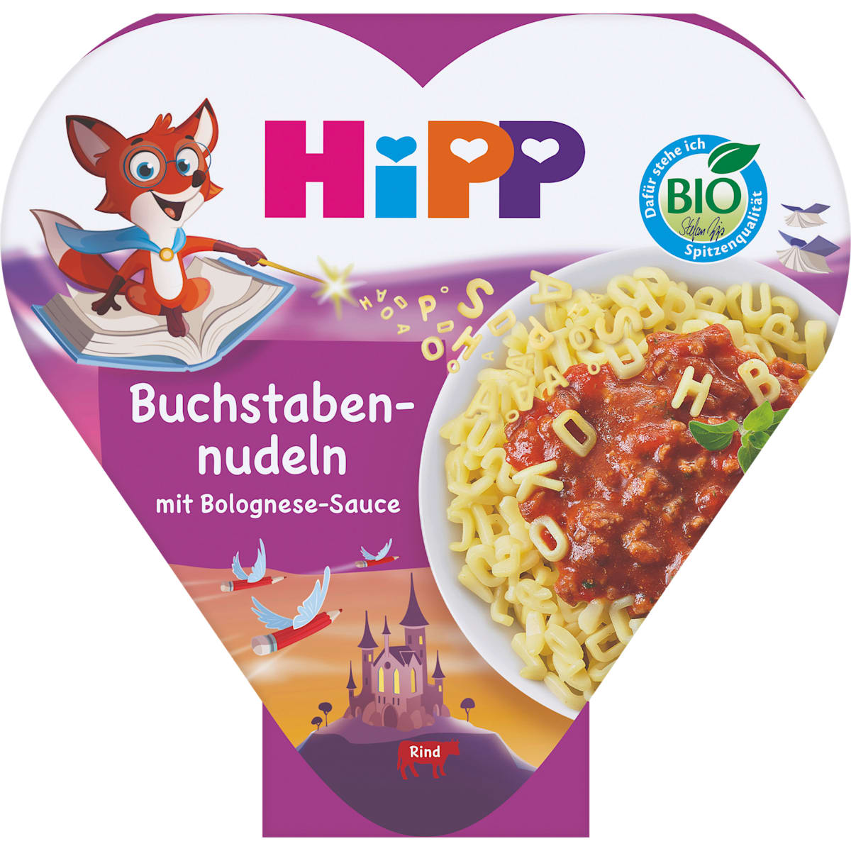 HiPP Kindermaaltijd Letterpasta met Bolognese-Saus vanaf 1 jaar, 250 g