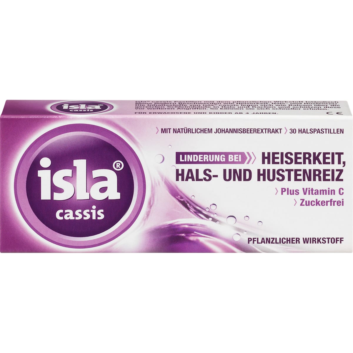 isla Heiserkeit, Hals- en Hustenreiz Pastillen Cassis, 30 St