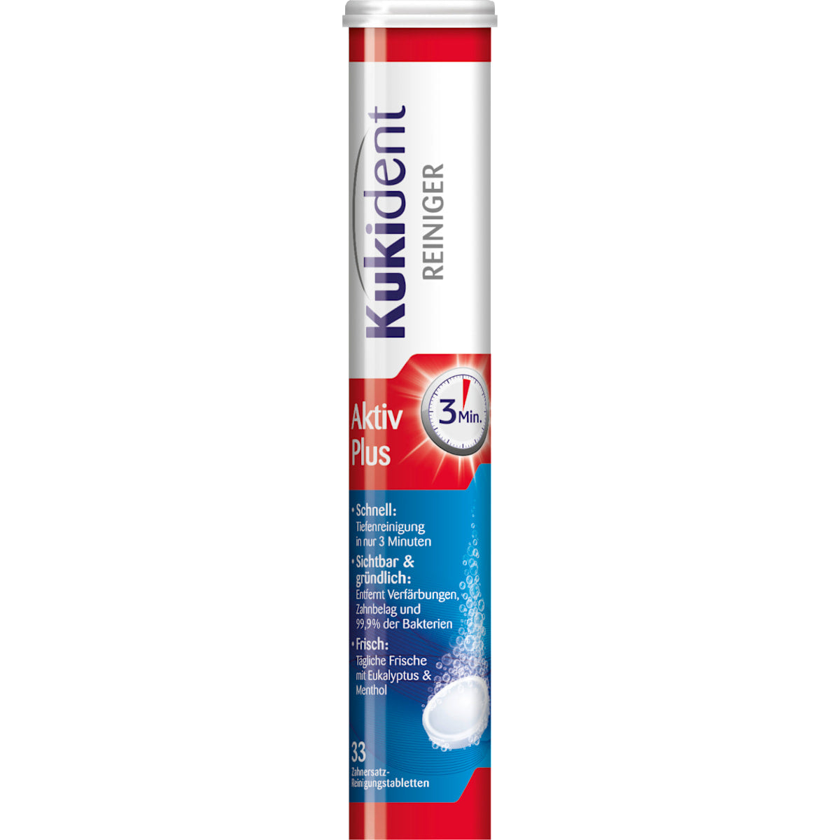 Kukident Gebissreiniger Tabs Aktiv Plus, 33 St