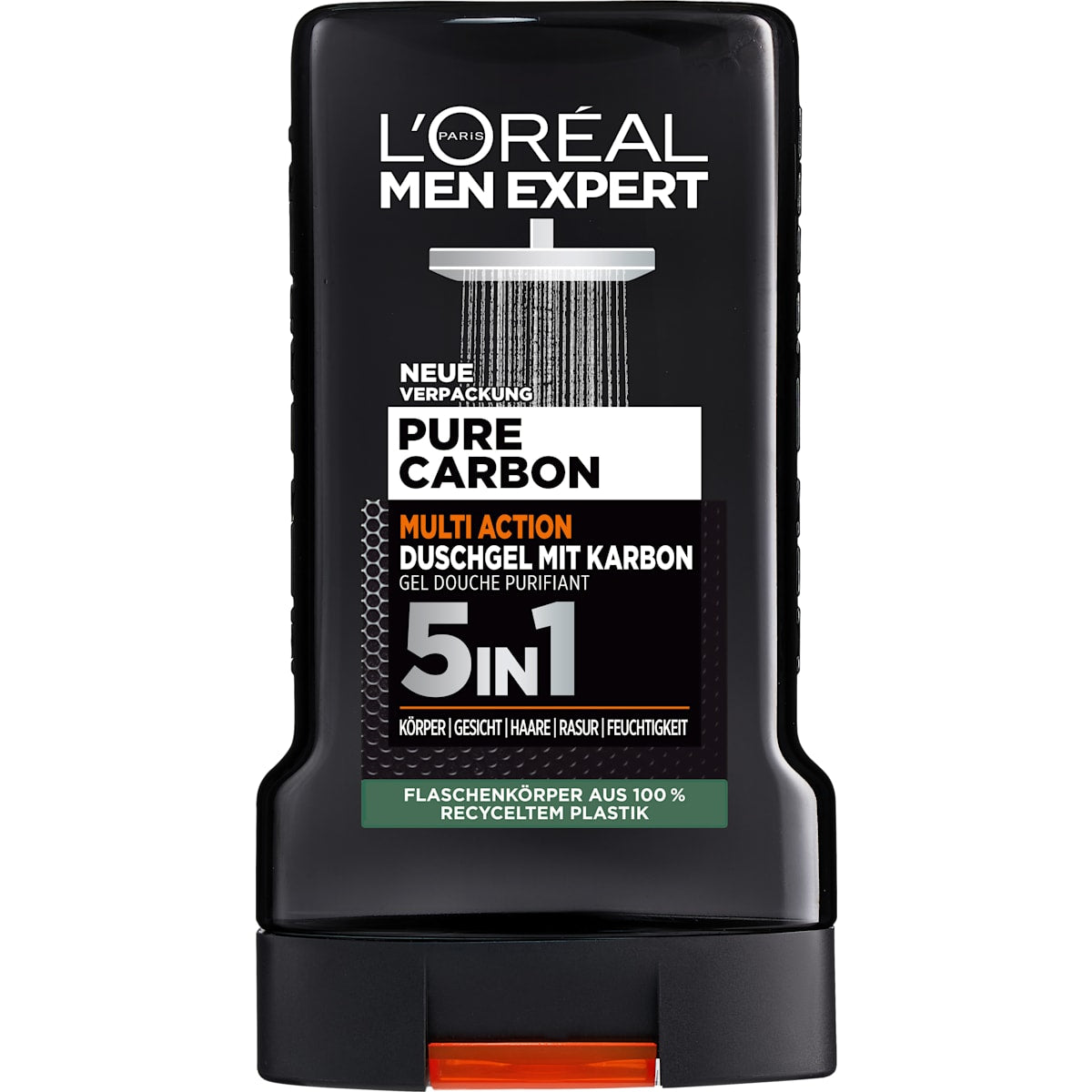 L'ORÉAL PARiS MEN EXPERT Douchegel Pure Carbon met Karbon, Multi Action 5in1, 250 ml