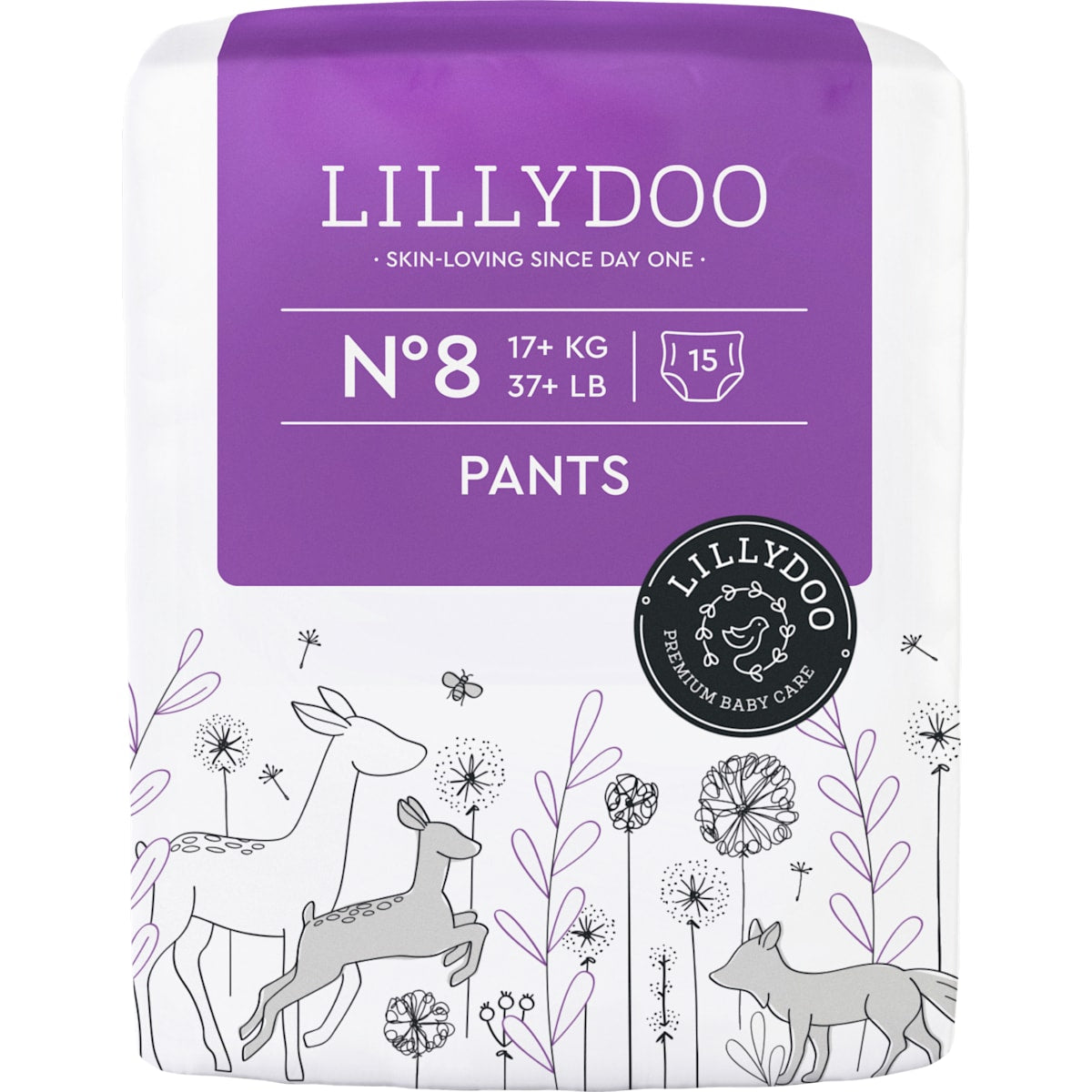 LILLYDOO Baby Pants Maat 8 (17+ kg), 15 St