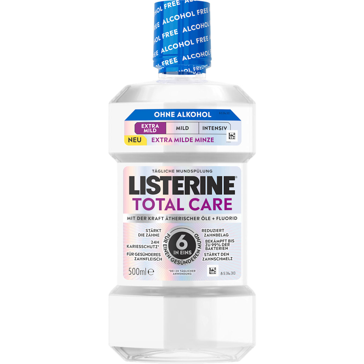 Listerine Mondspoeling Total Care Extra Milde Munt alcoholvrij, 500 ml