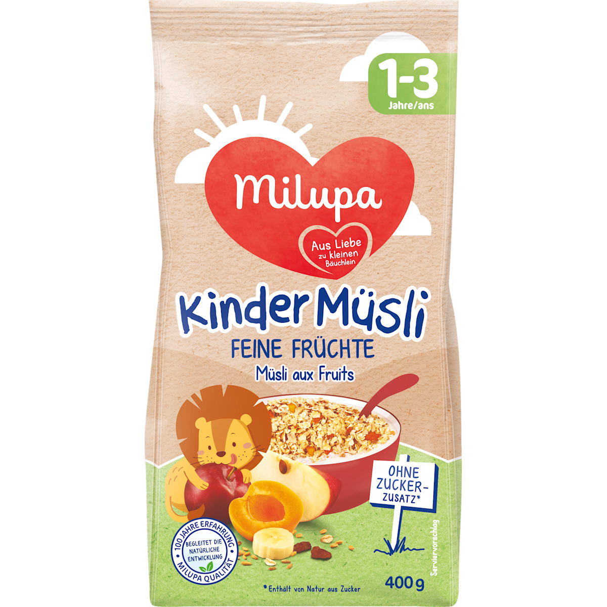 Milupa Kindermuesli Vruchten vanaf 1 jaar, 400 g