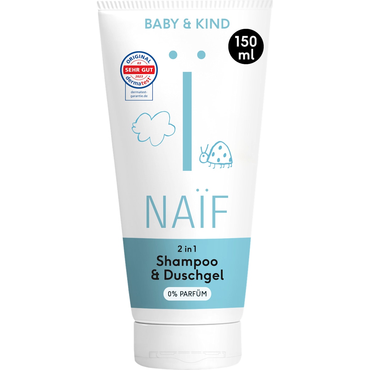 NAIF Baby Shampoo & Douchegel 2in1, 150 ml