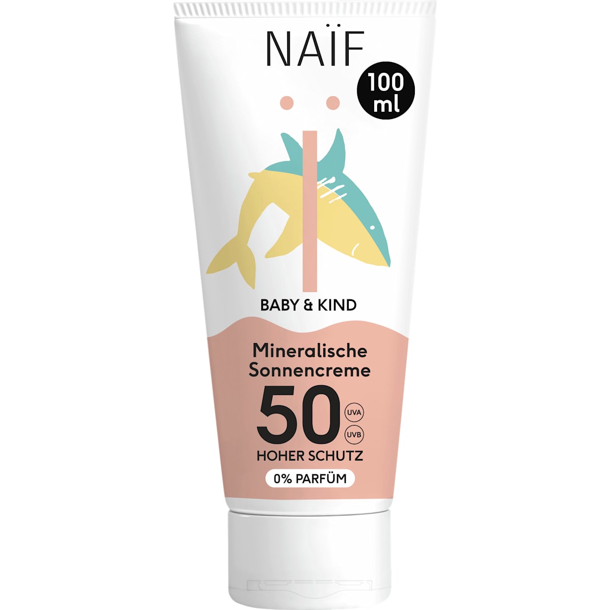 NAIF Zonnebrandcrème Baby & Kids SPF 50+, 100 ml