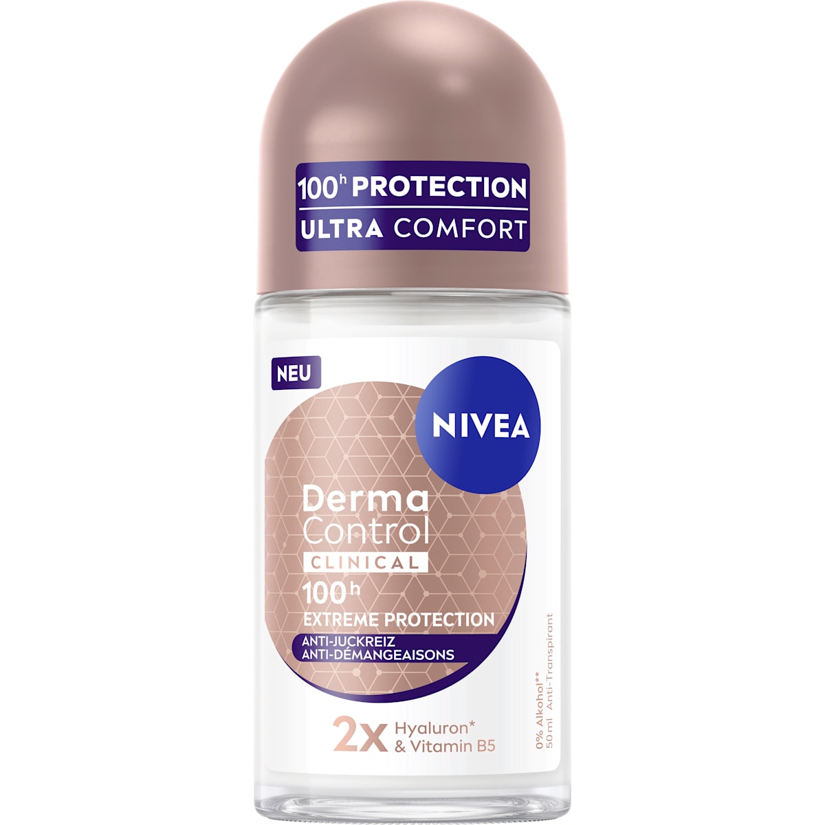 NIVEA Antitranspirant Deo Roll-on Derma Control Clinical Anti-Juckreiz, 50 ml