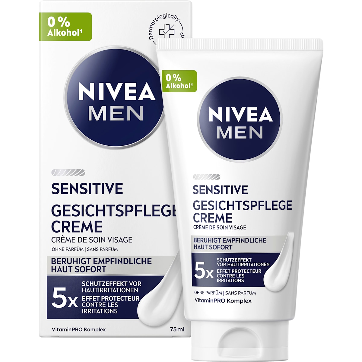 NIVEA MEN Gezichtscrème Sensitive, 75 ml