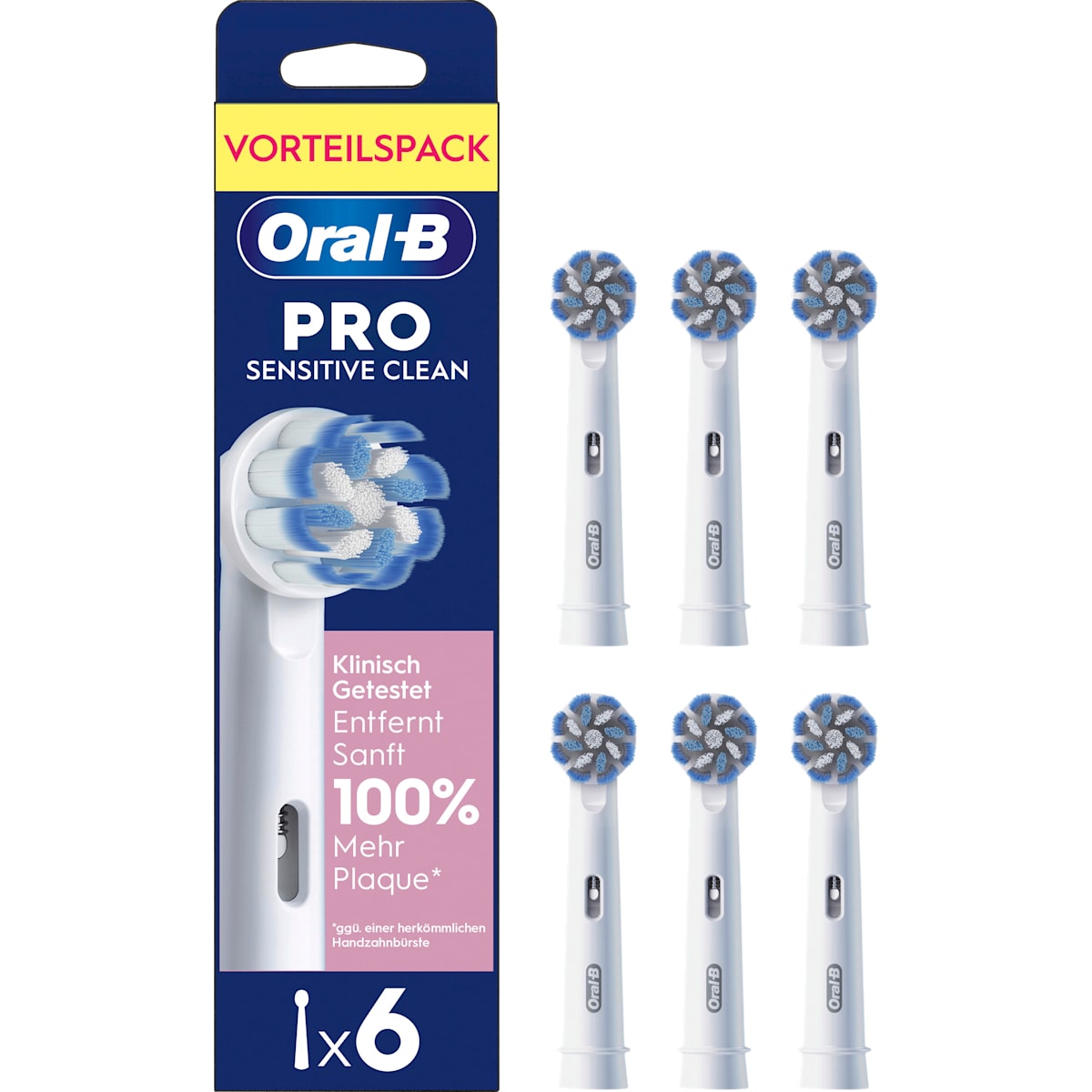 Oral-B Aufsteckbürsten PRO Sensitive Clean, 6 St