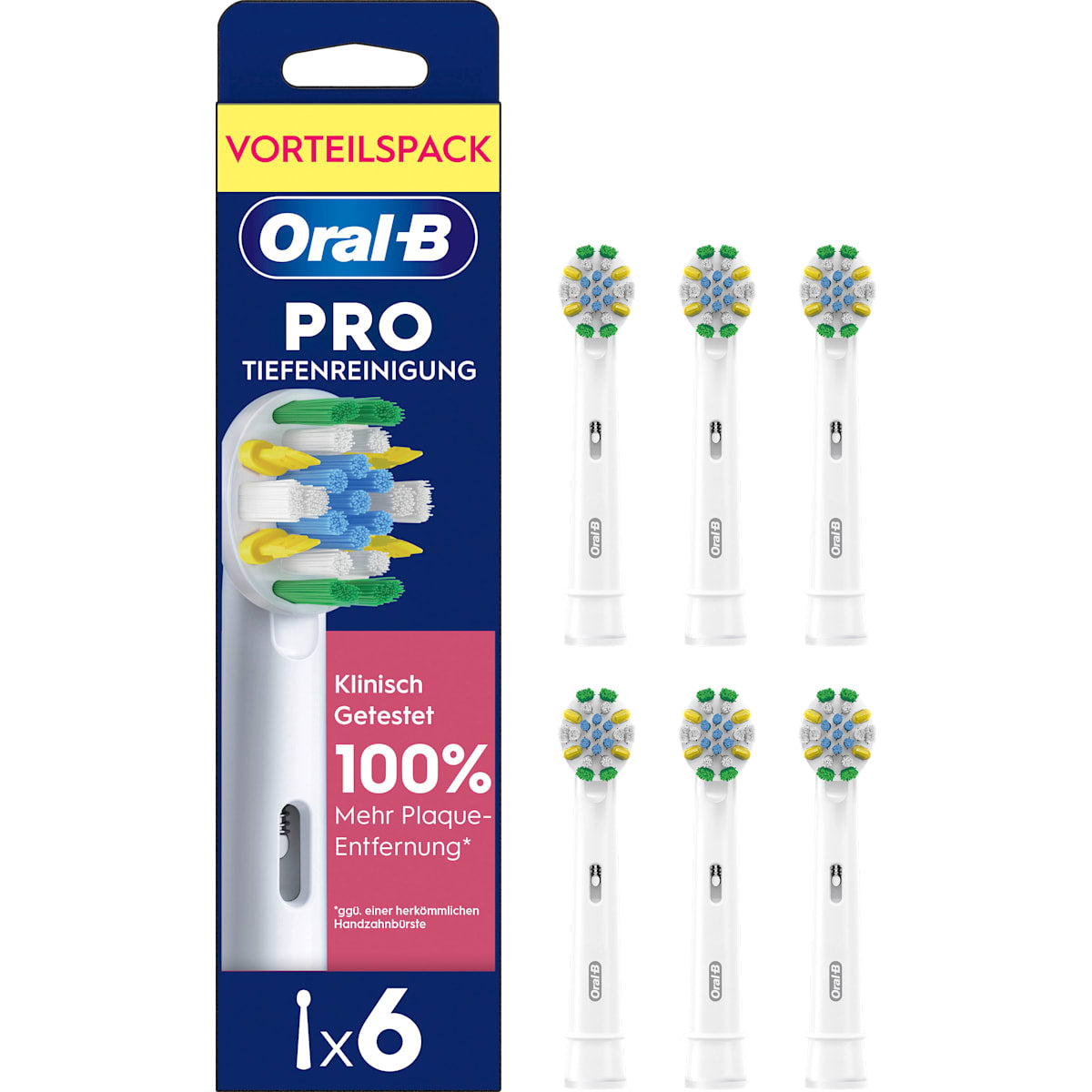 Oral-B Aufsteckbürsten PRO Dieptereiniging, 6 St