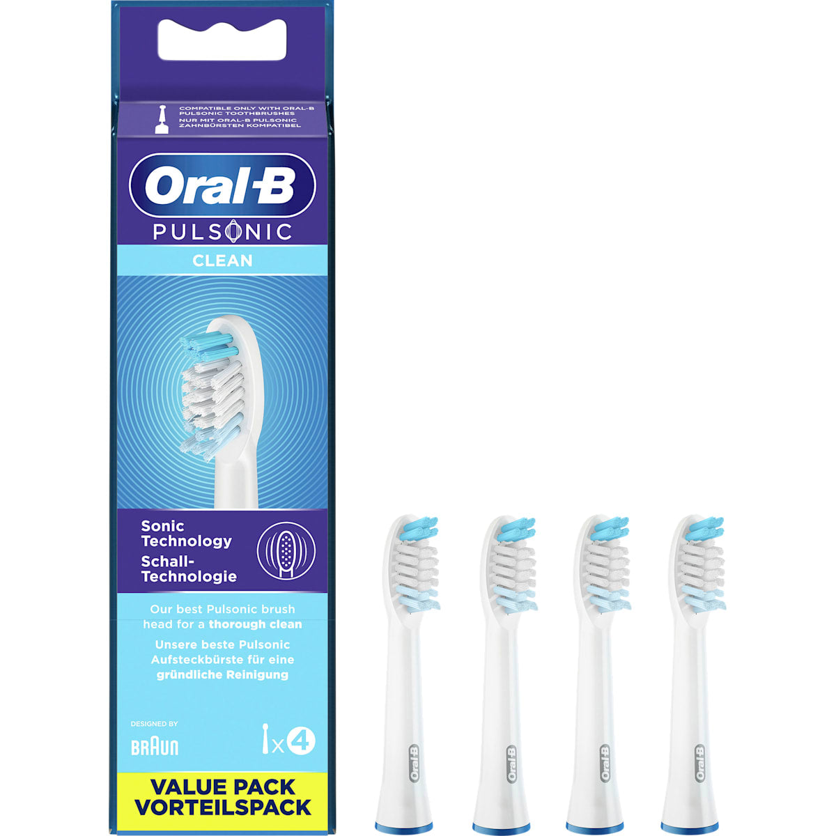 Oral-B Aufsteckbürsten Pulsonic Clean Voordeelpak, 4 St