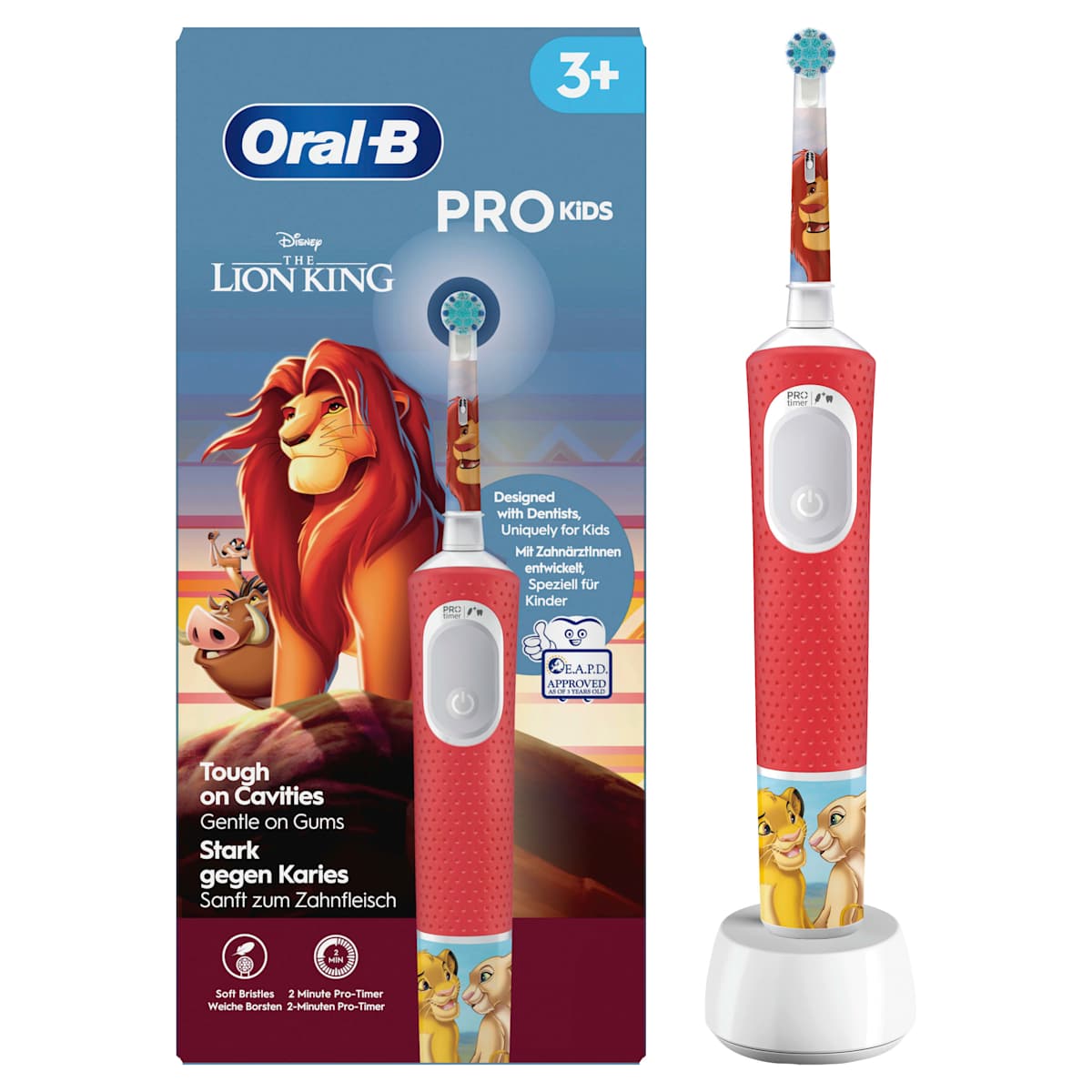 Oral-B Elektrische Tandenborstel Kinder Vitality PRO König de Leeuwen, vanaf 3 jaar, 1 St
