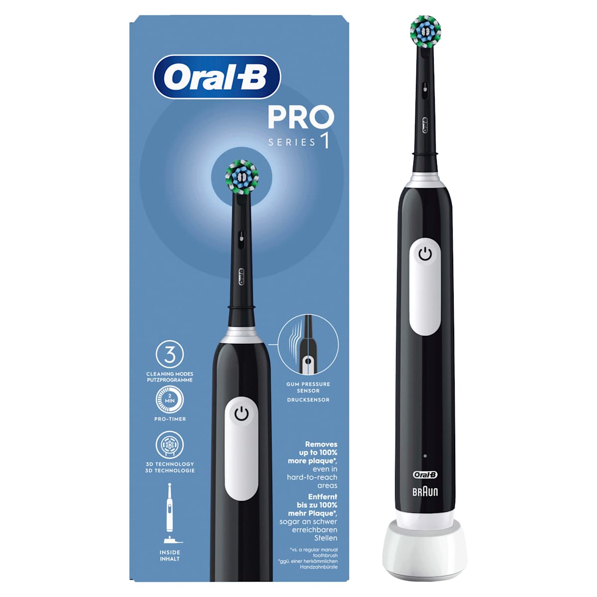 Oral-B Elektrische Tandenborstel PRO 1 Cross Action Black, 1 St