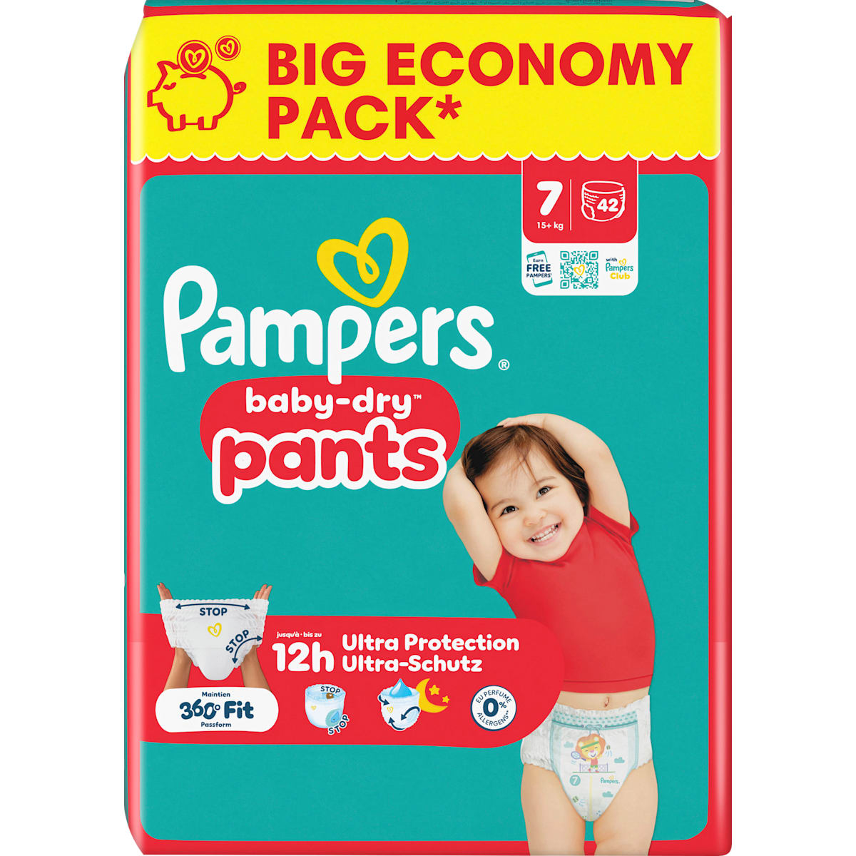 Pampers baby-dry Baby Pants Maat 7 XL (15+ kg) Big Pack, 42 St