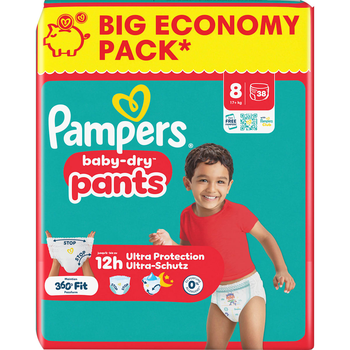 Pampers baby-dry Baby Pants Maat 8 XL (17+ kg) Big Pack, 38 St