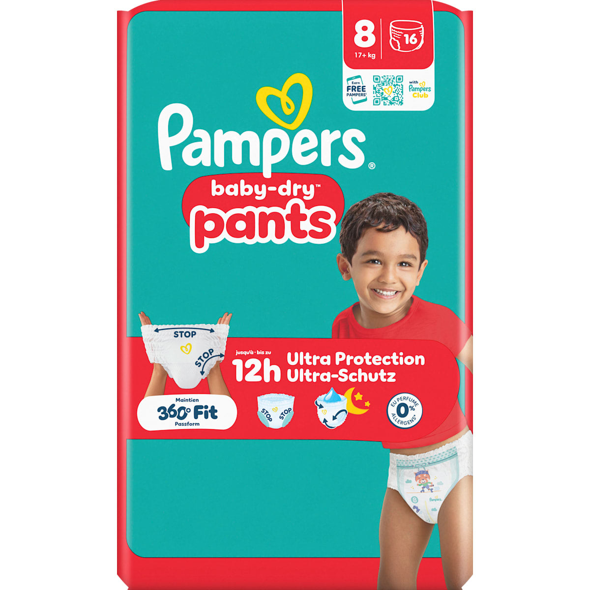 Pampers baby-dry Baby Pants Maat 8 XL (17+ kg), 16 St