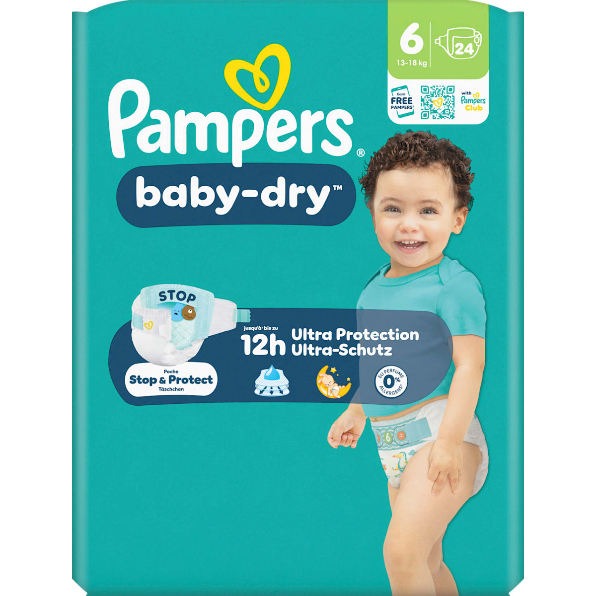 Pampers baby-dry Luiers Maat 6 XL (13-18 kg), 24 St